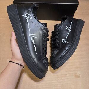 Versace Black Signature Athletic Sneakers